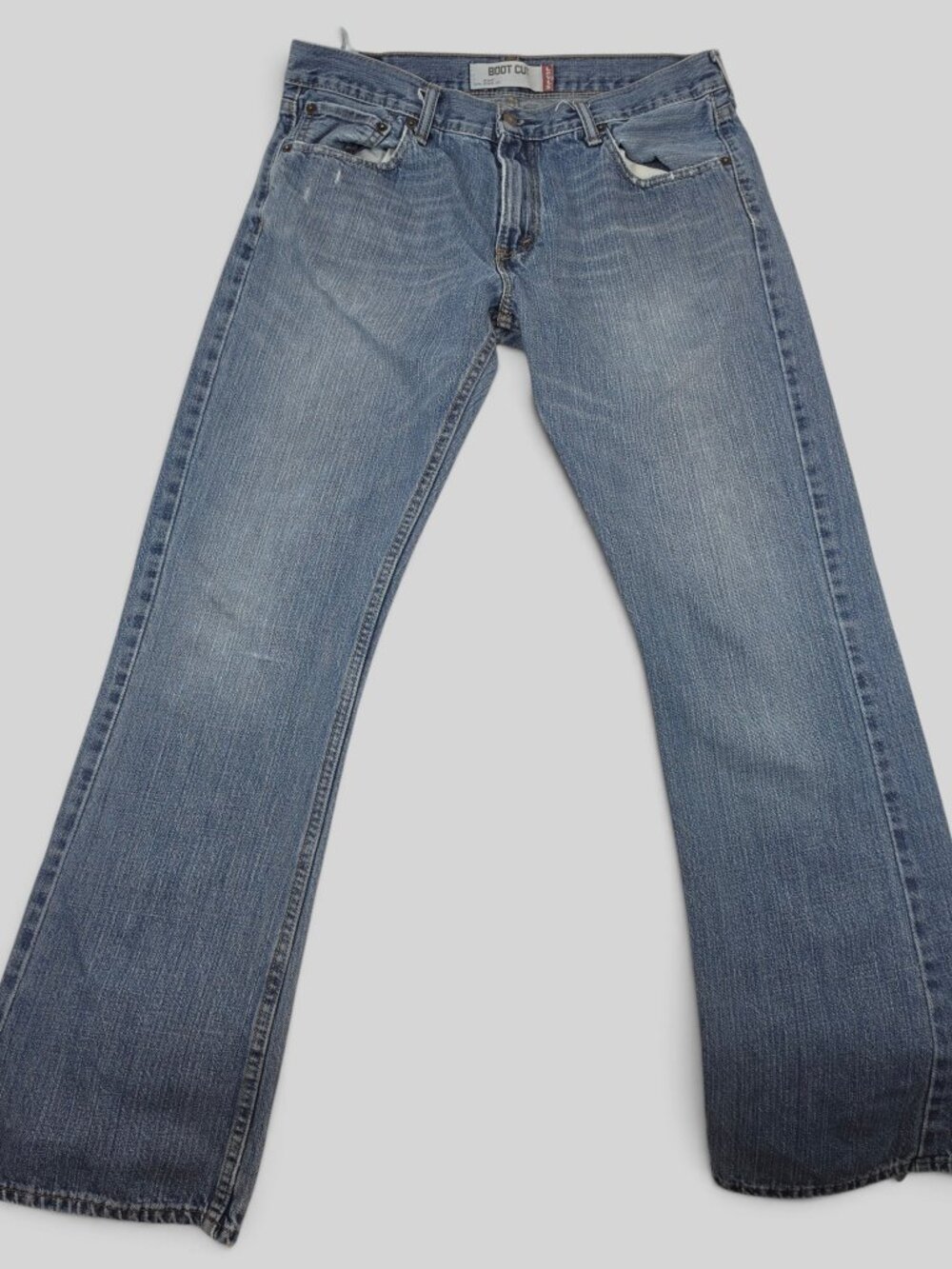 Levi’s 527 Slim Bootcut Jeans Medium Wash Blue Denim Tag 34x32.5